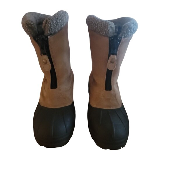 Sorel Ellesmere LL1240-272 Tan Leather Winter Boots Women US 8 Hiking Zip Up - Picture 3 of 8